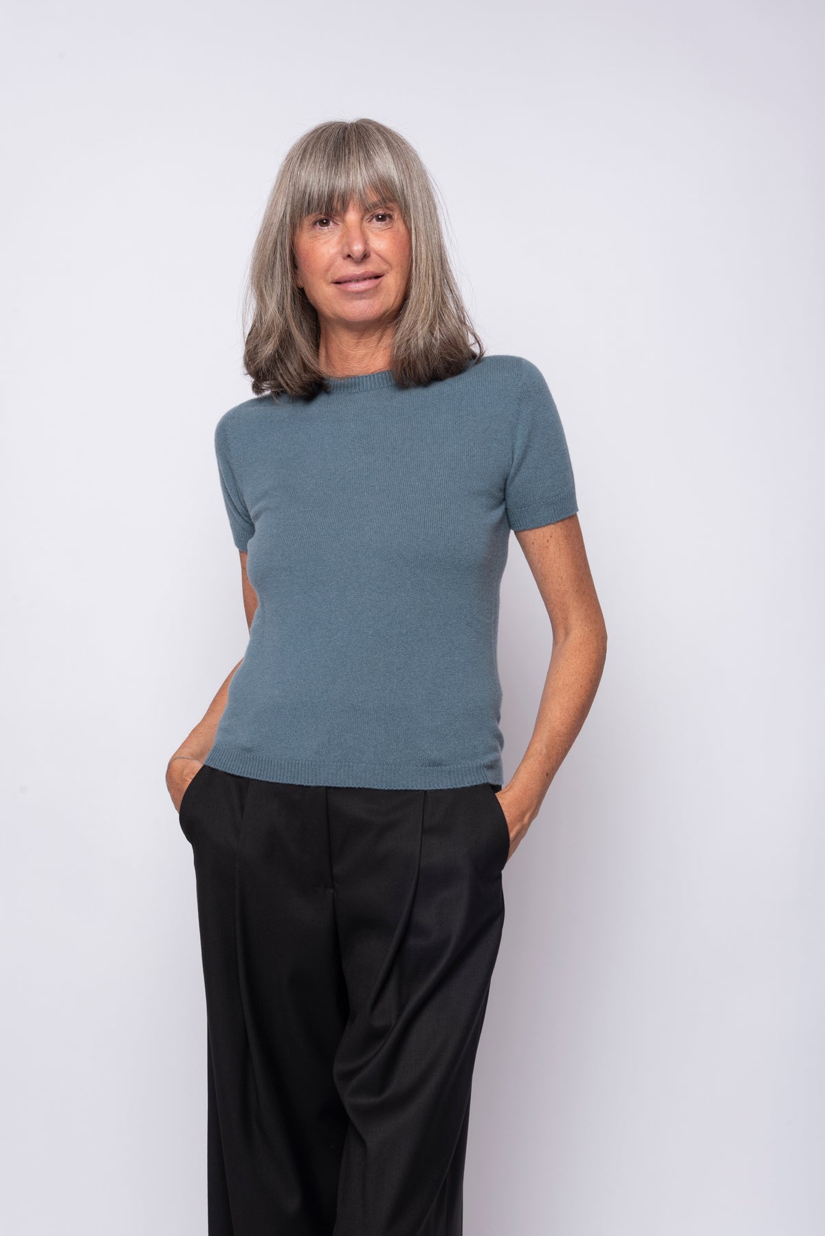 T-Shirt 100% Cashmere Manica Corta | Agata Aspen