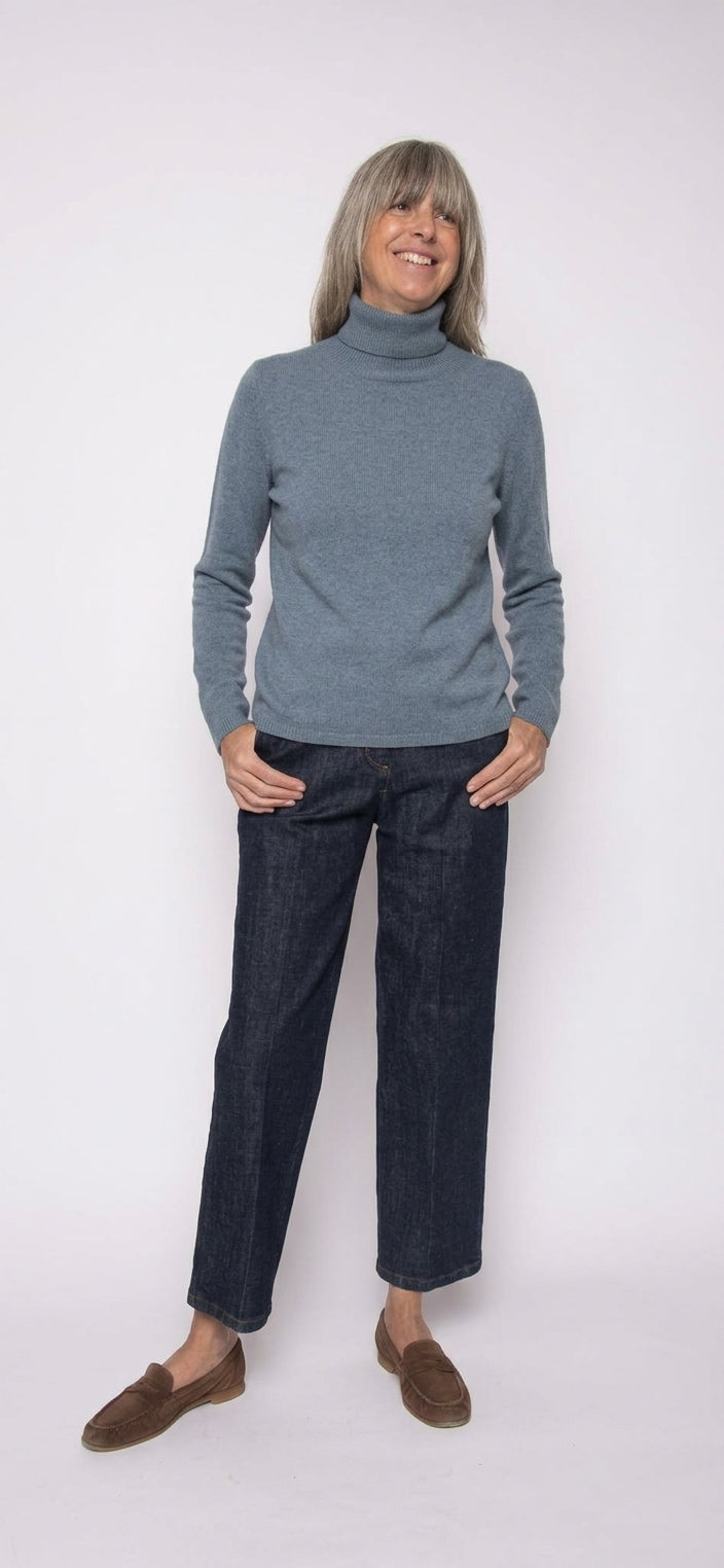 Maglia 100% Cashnere Collo Alto | Agata Aspen