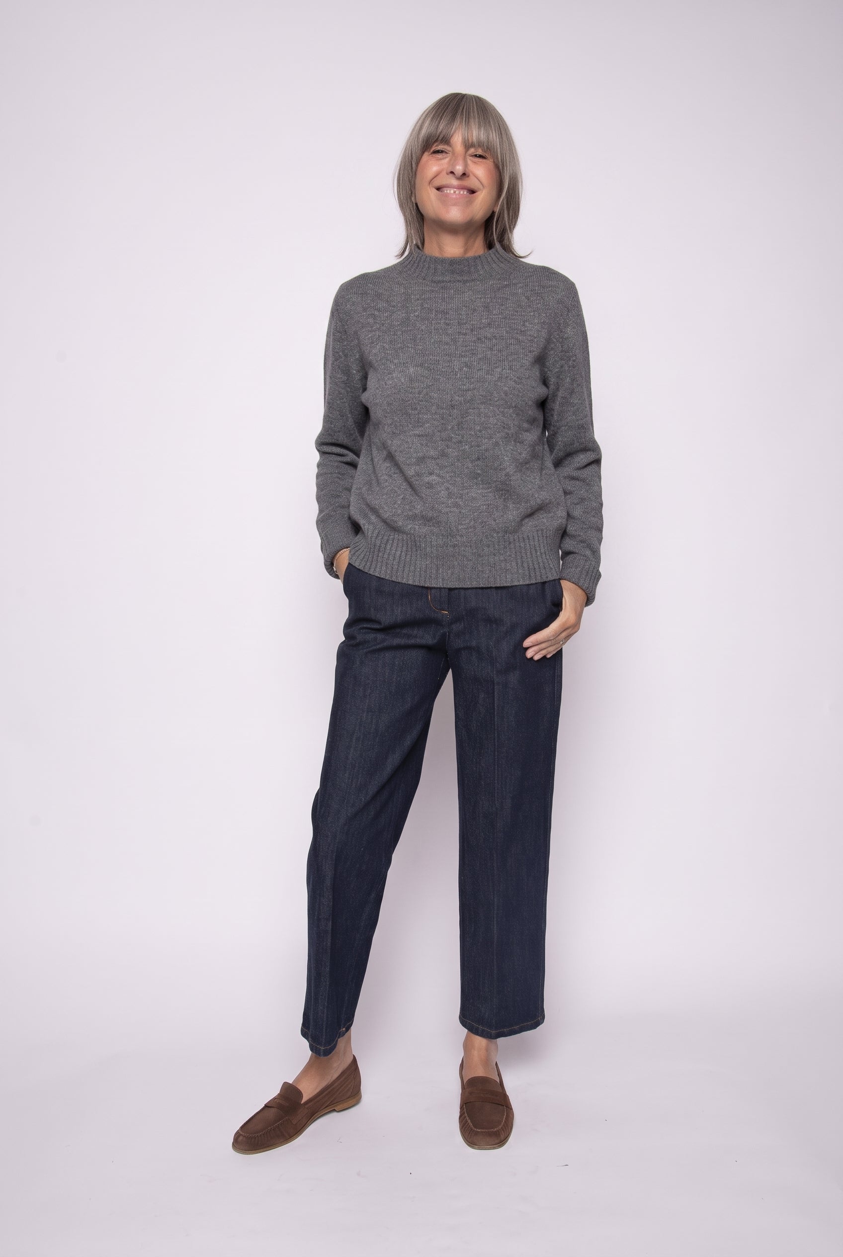 100% Cashmere Crew Neck Jumper | Aragona
