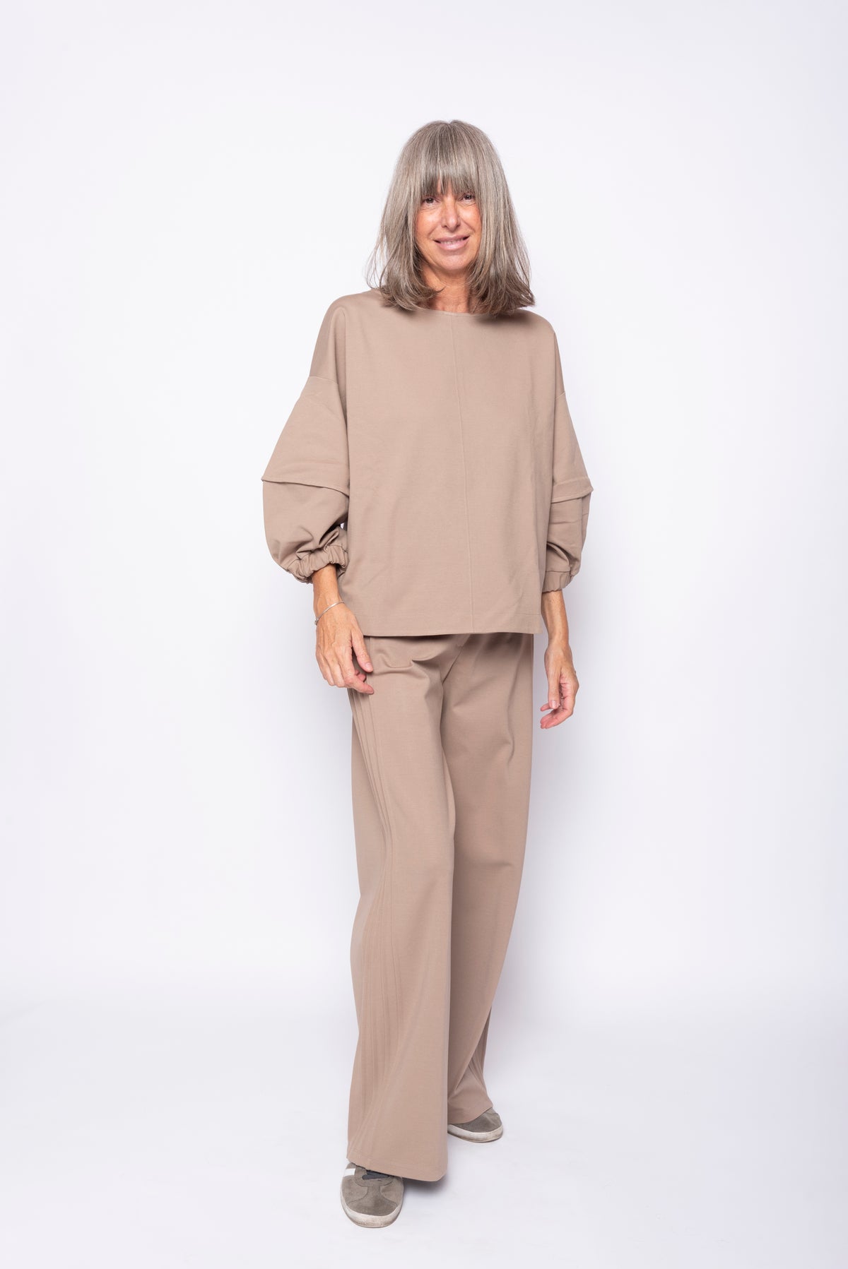 Pantalone Largo con Bande Laterali | Eufonia