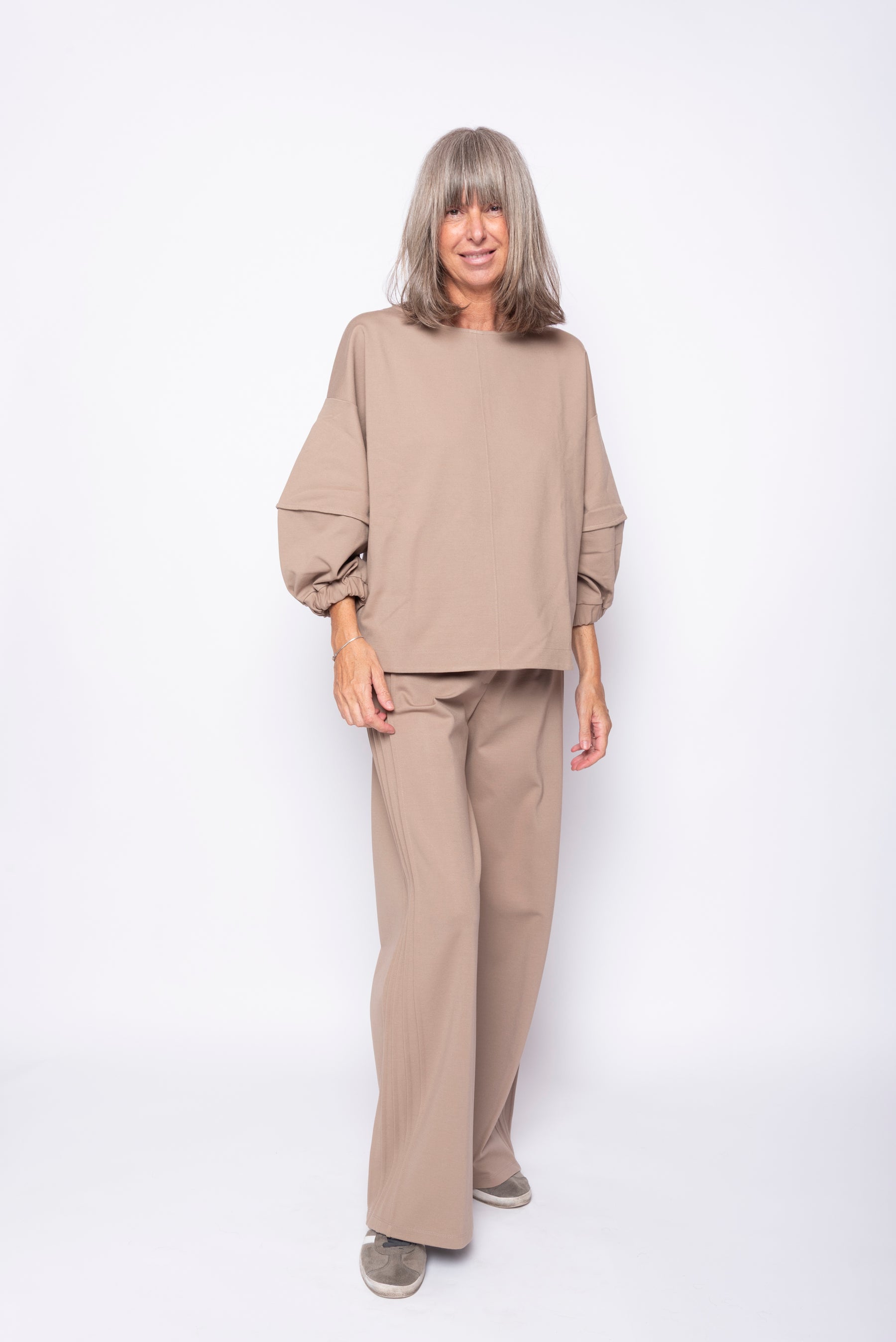 Pantalone Largo con Bande Laterali | Eufonia