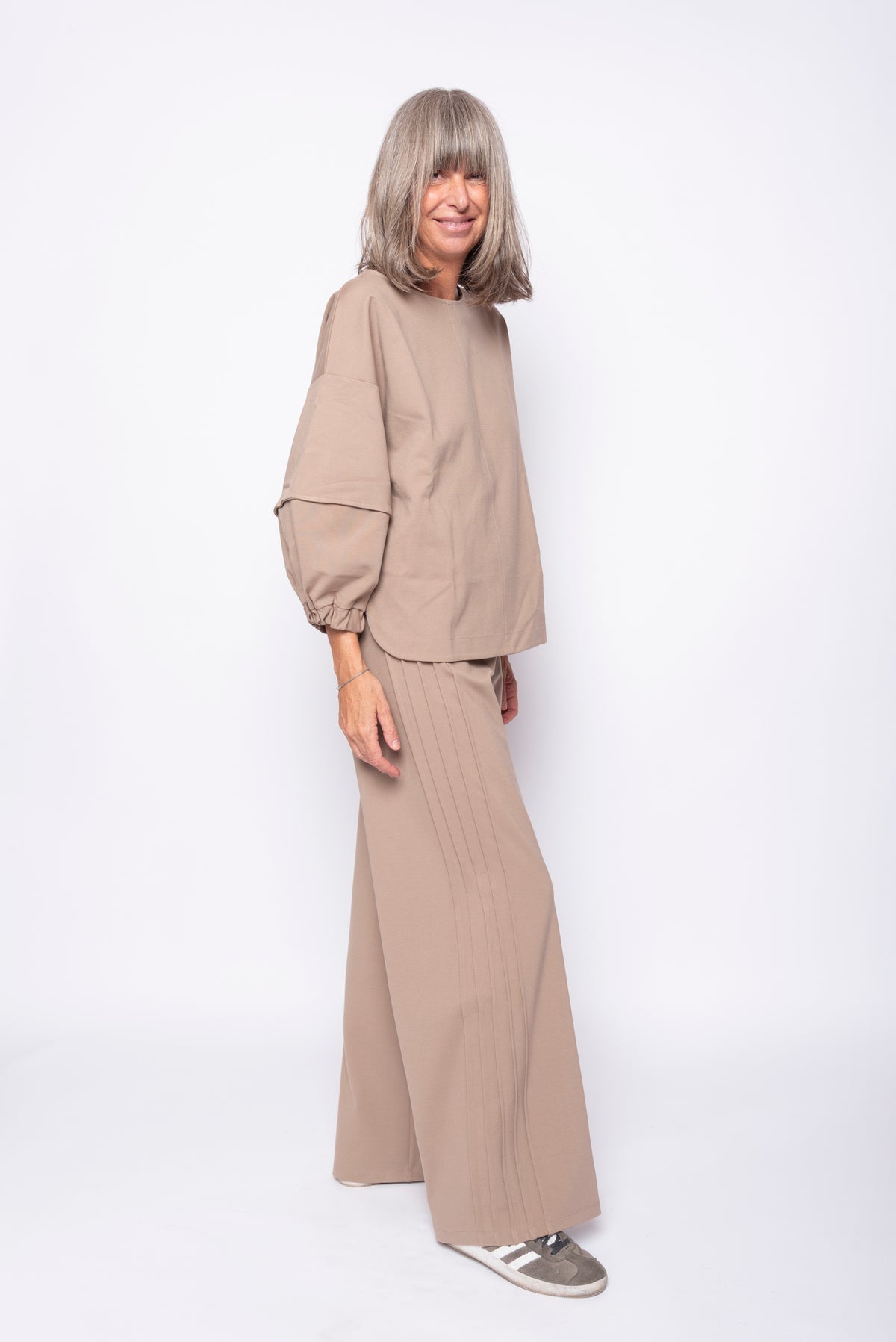 Pantalone Largo con Bande Laterali | Eufonia