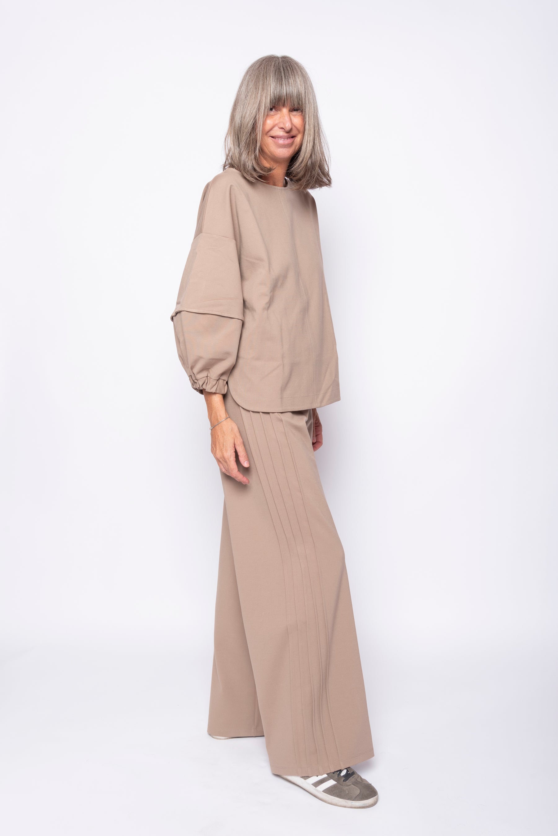 Pantalone Largo con Bande Laterali | Eufonia