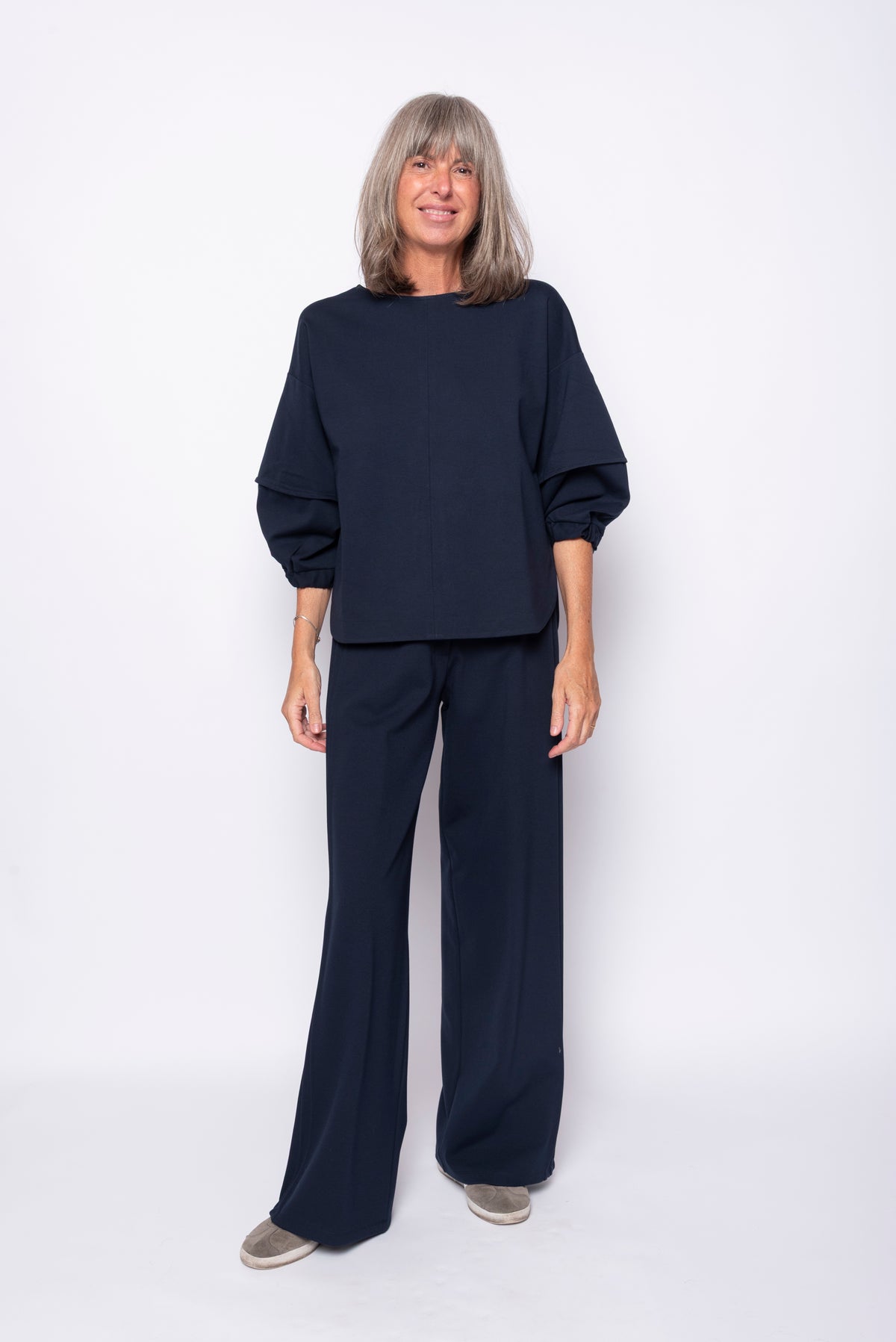 Pantalone Largo con Bande Laterali | Eufonia