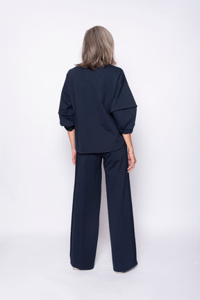 Pantalone Largo con Bande Laterali | Eufonia
