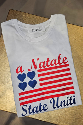 T-Shirt Manica Corta " a natale state uniti"