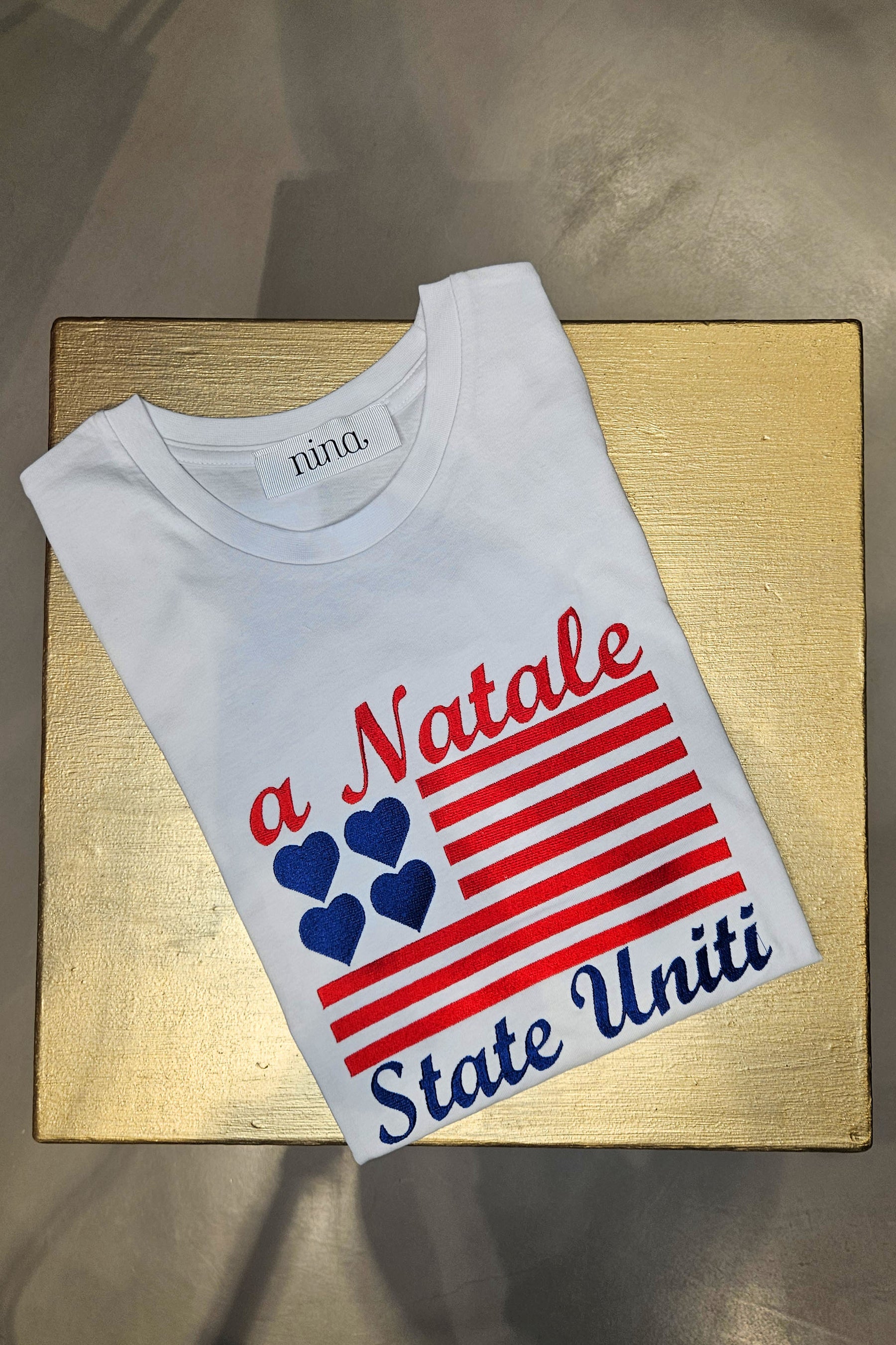 T-Shirt Manica Corta " a natale state uniti"