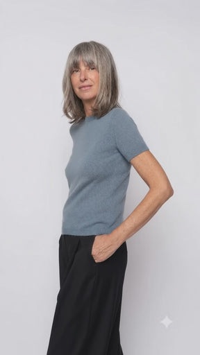T-Shirt 100% Cashmere Manica Corta | Agata Aspen