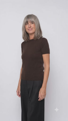 T-Shirt 100% Cashmere Manica Corta | Agata Aspen