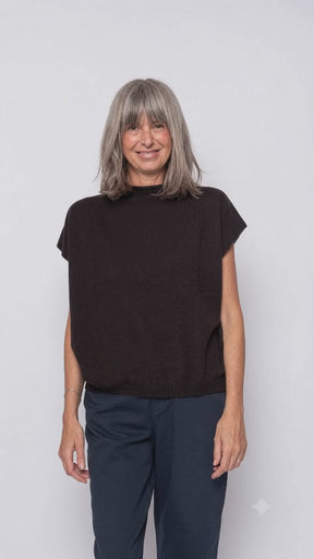 Gilet 100% Cashmere Collo Camino | Agata Aspen