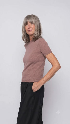 T-Shirt 100% Cashmere Manica Corta | Agata Aspen