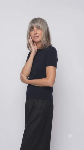 T-Shirt 100% Cashmere Manica Corta | Agata Aspen