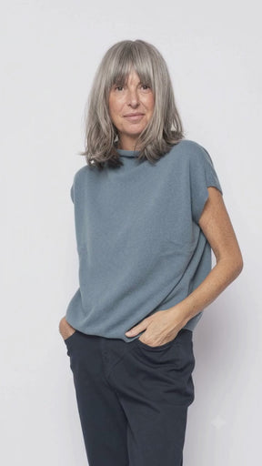 Gilet 100% Cashmere Collo Camino | Agata Aspen