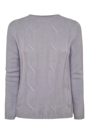 Crewneck Sweater with Agata Aspen Cables